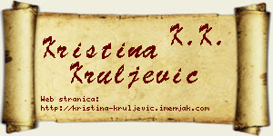Kristina Kruljević vizit kartica